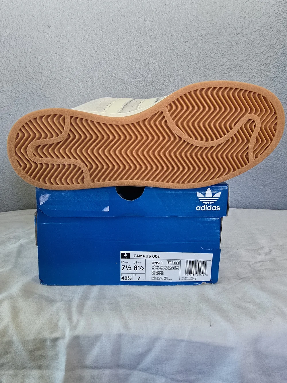 adidas Campus 00s Suede Sneakers in Light Gray with Gum Sole